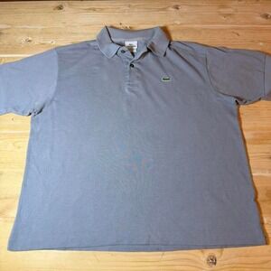 Vintage Lacoste Gray Polo Shirt Crocodile‎ Logo Classic Lacoste short sleeve